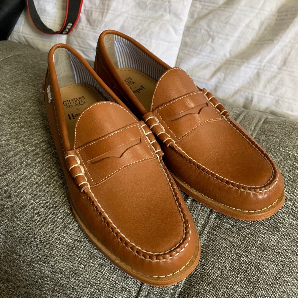 G.H. Bass x Haspel cognac loafer